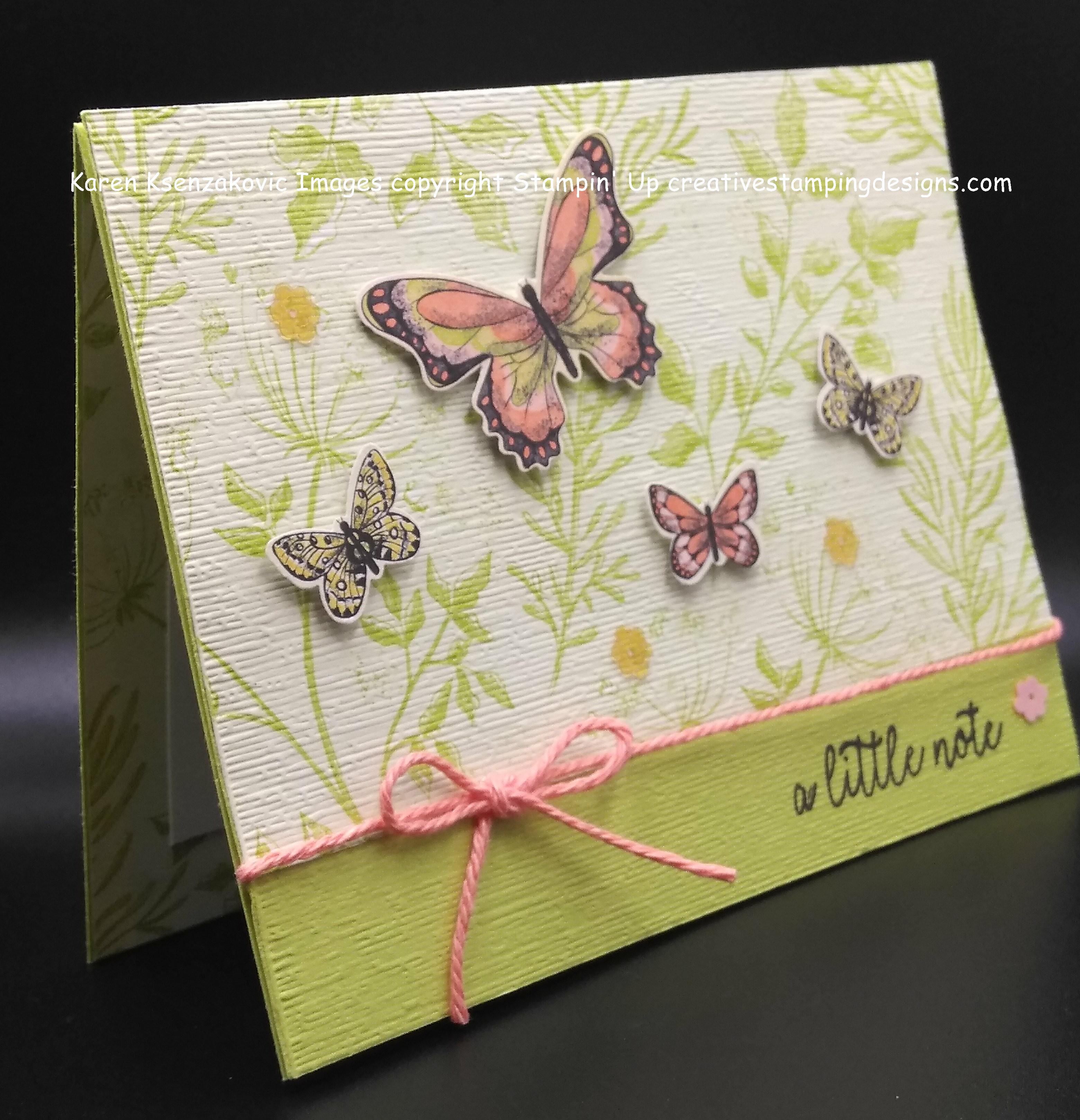 Stampin’ Up Butterfly Gala Quick and Easy card | Creative Stamping Designs