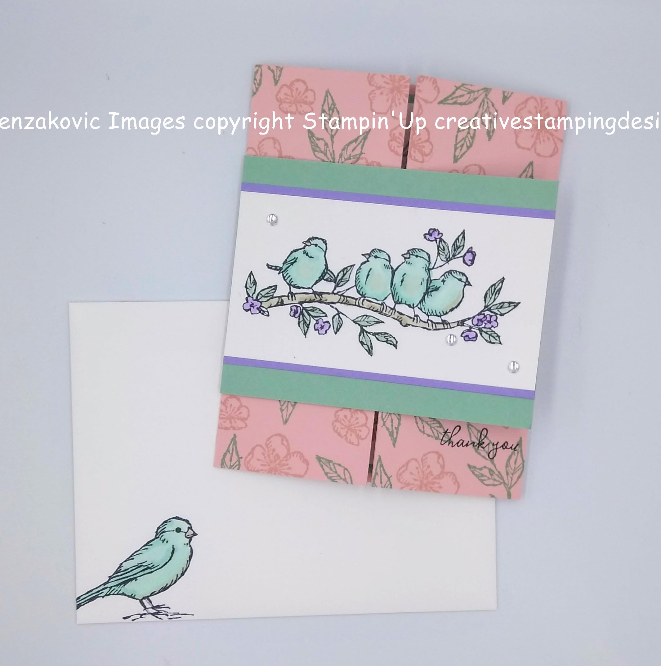 Stampin’ Up Free As A Bird Thank You Card | Creative Stamping Designs