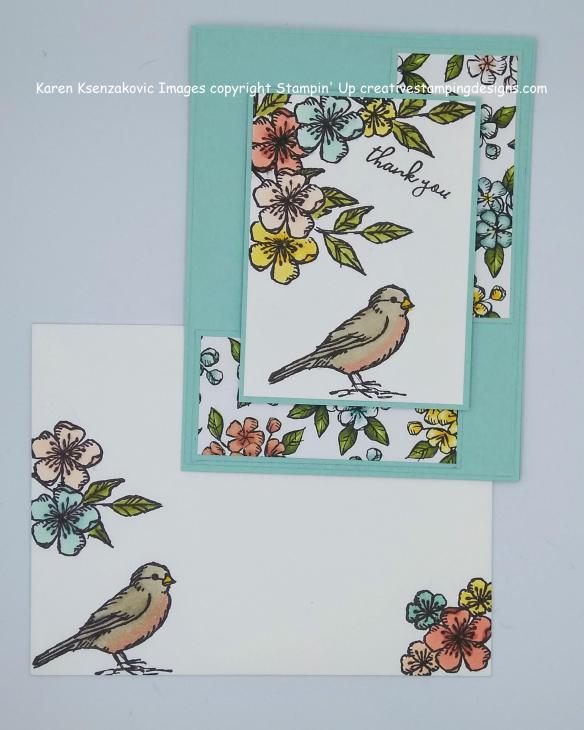 Stampin’ Up Free As A Bird Thank You Card | Creative Stamping Designs