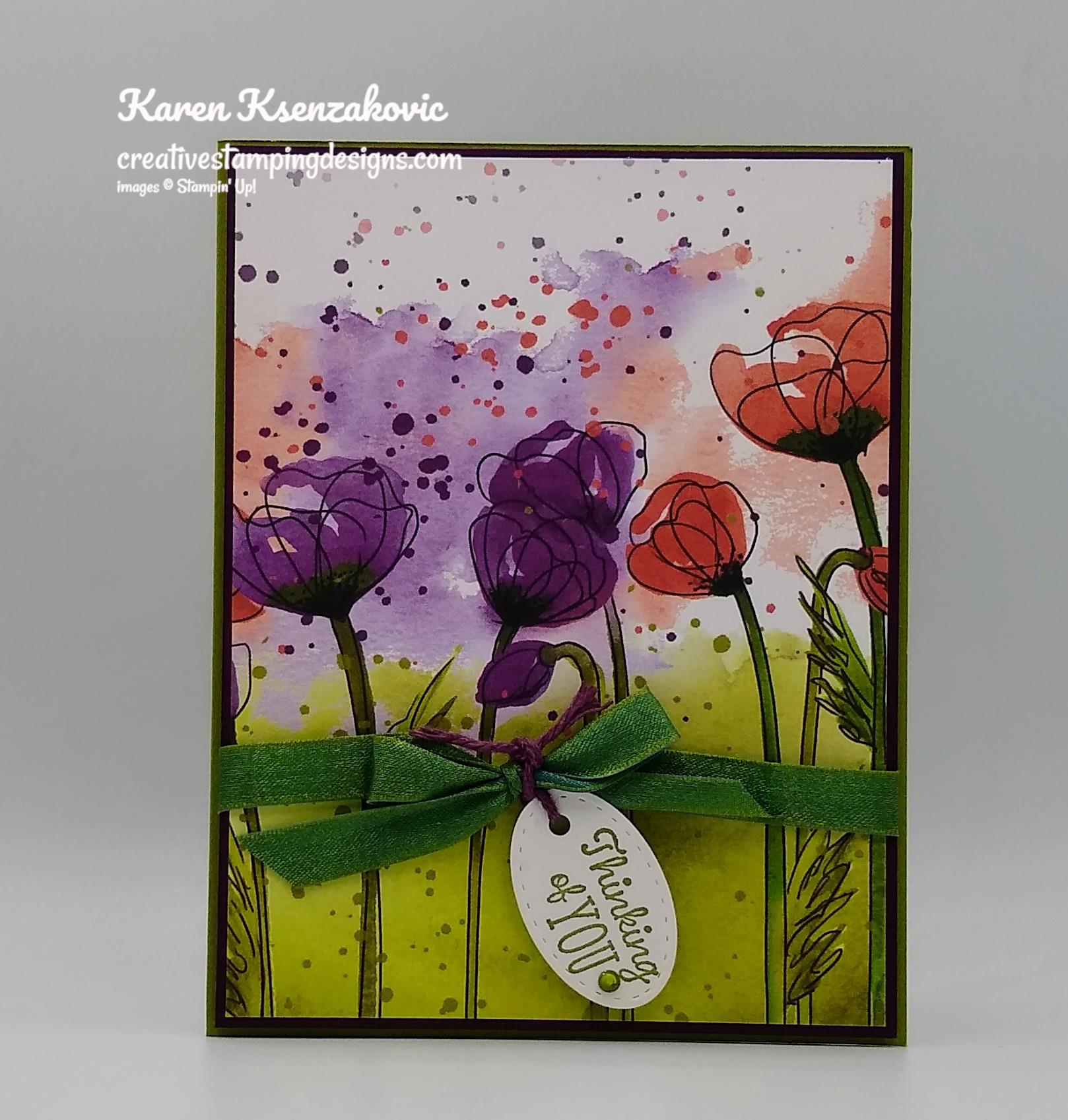 Stampin’ Up Peaceful Painted Poppies | Creative Stamping Designs