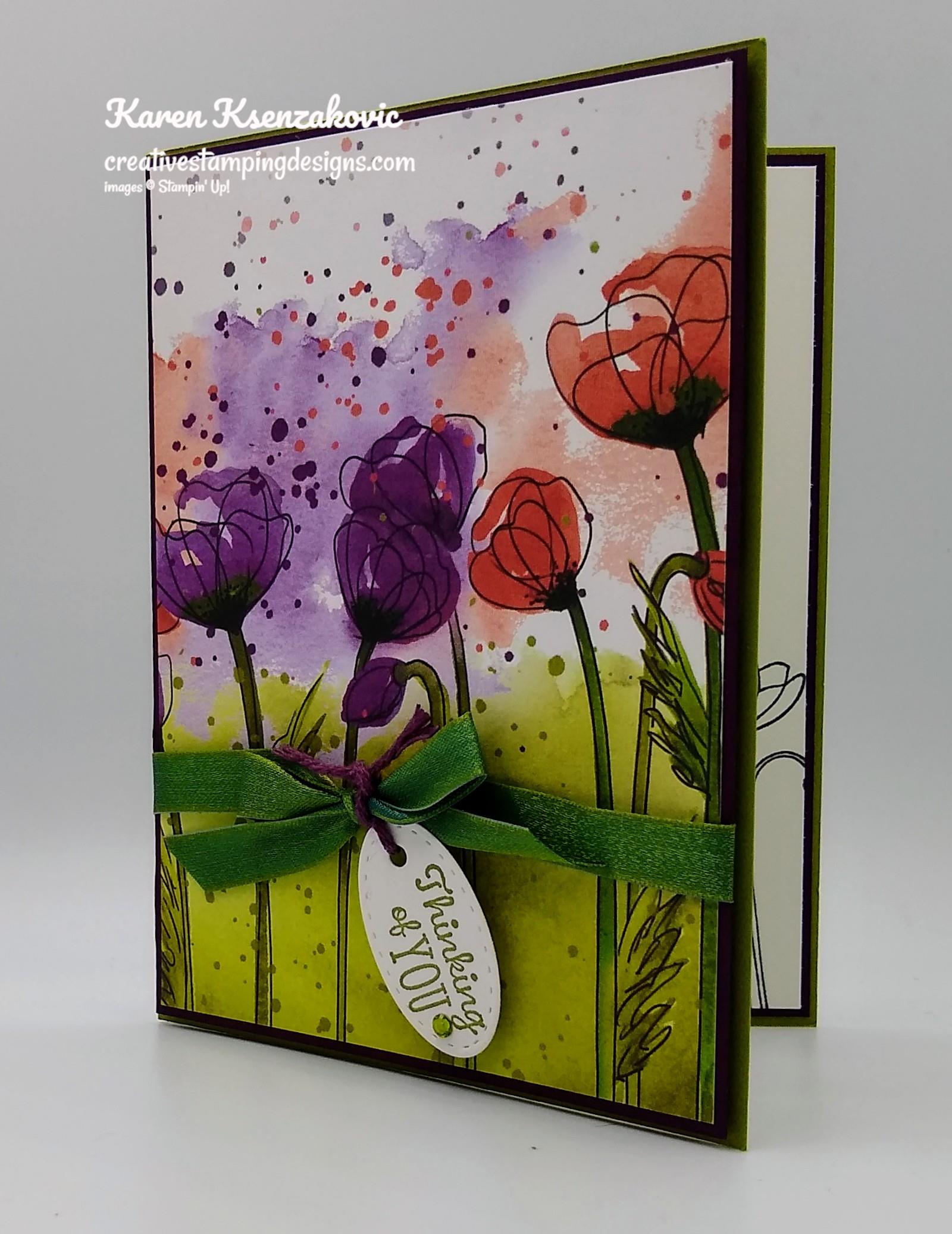 Stampin’ Up Peaceful Painted Poppies | Creative Stamping Designs