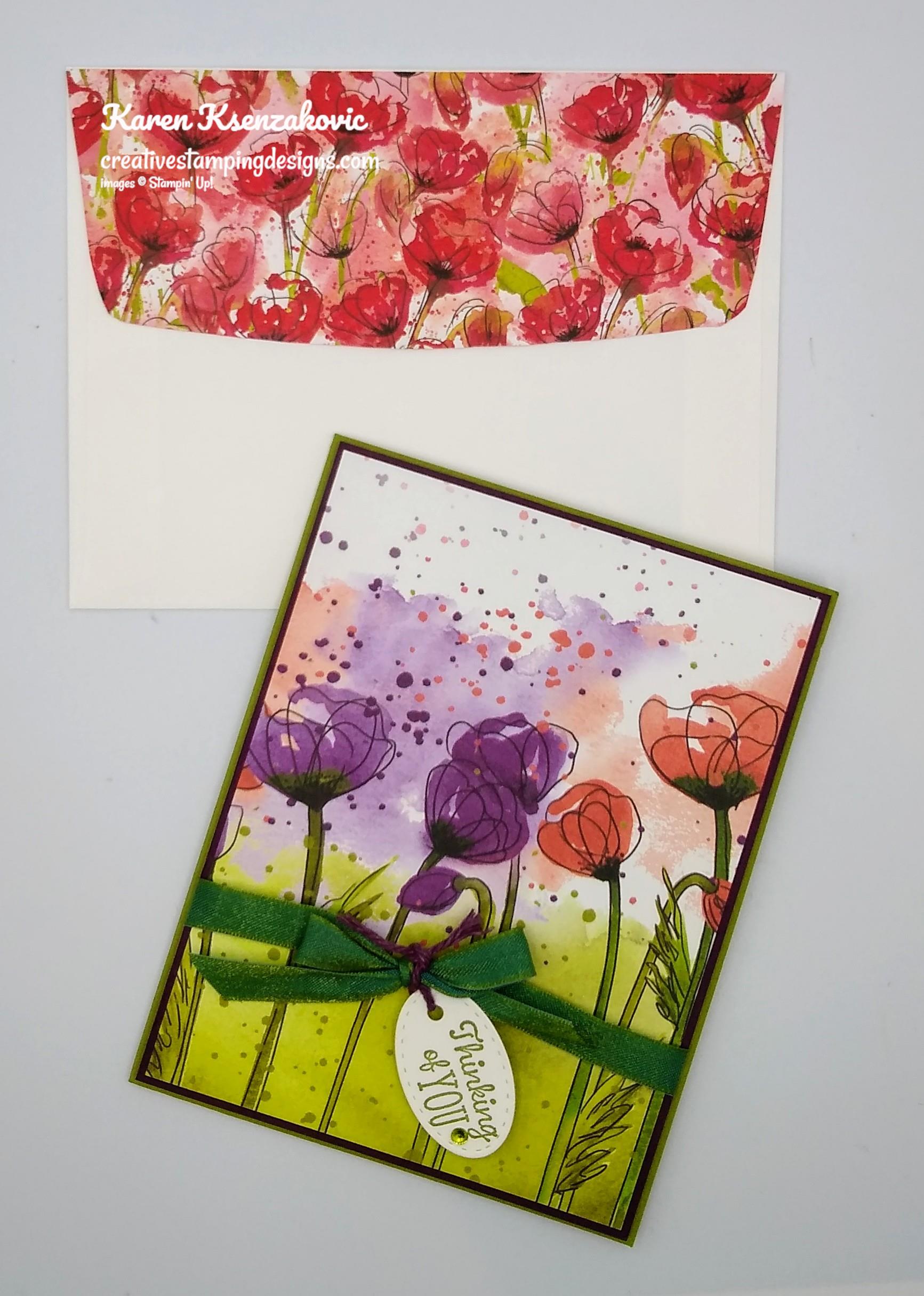 Stampin’ Up Peaceful Painted Poppies | Creative Stamping Designs