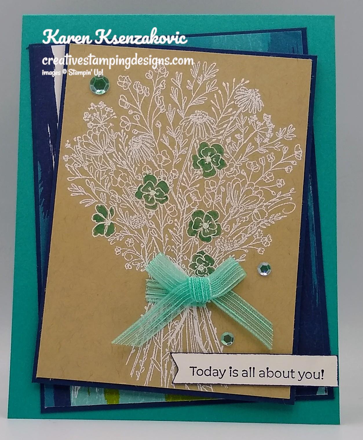 Stampin’ Up! HandDrawn Blooms Birthday Creative Stamping Designs