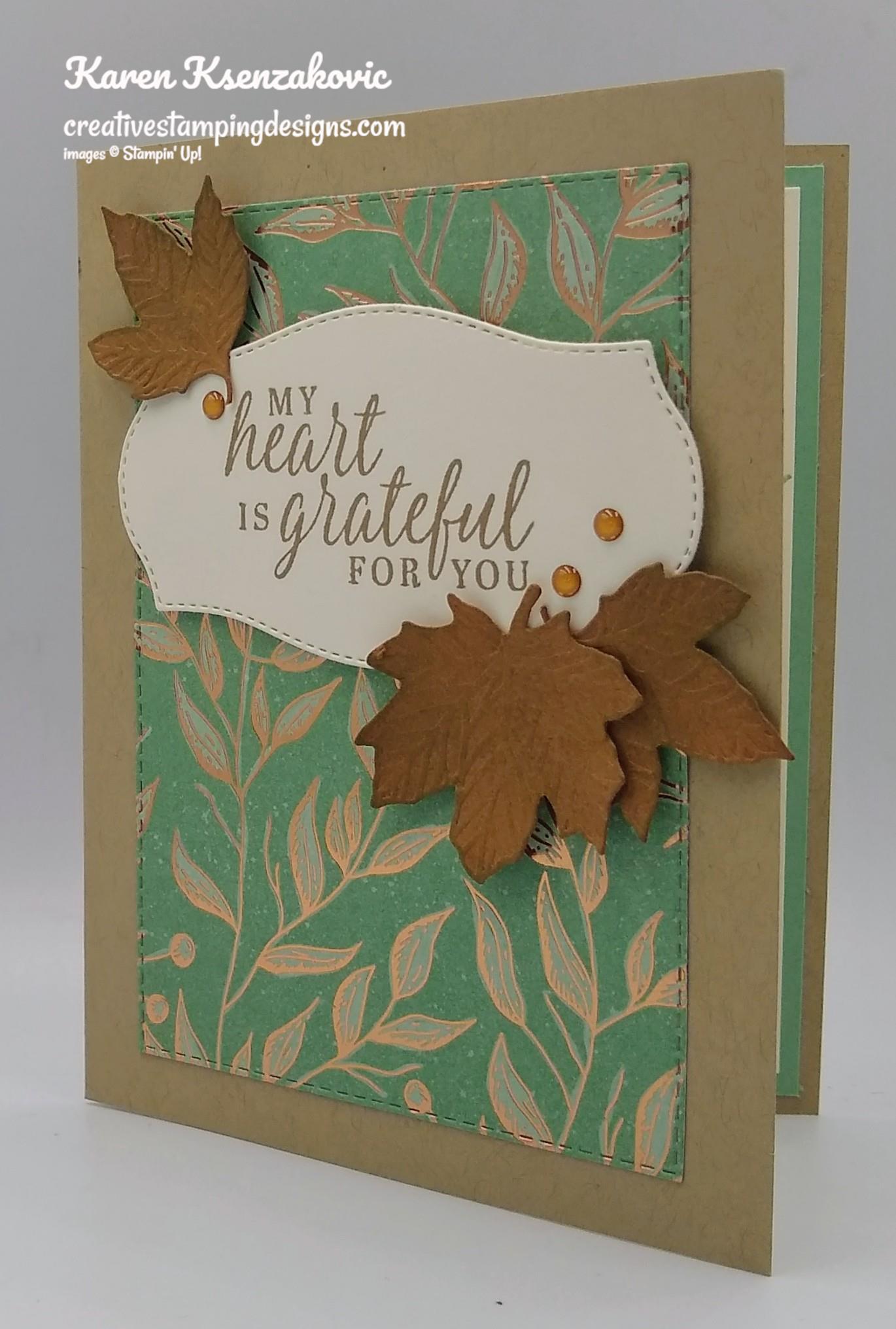 Stampin’ Up! Beautiful Autumn Leaves CAS | Creative Stamping Designs