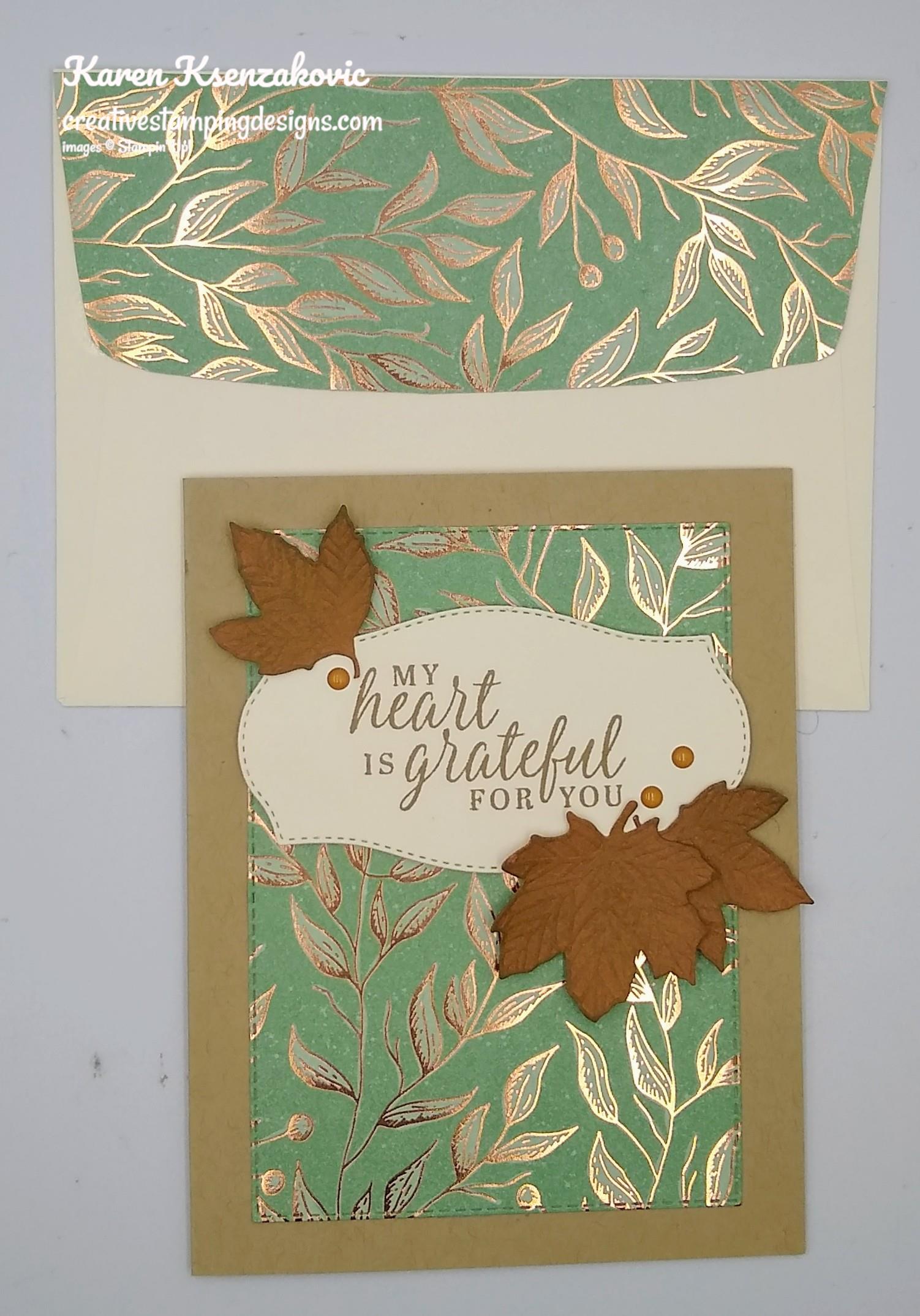 Stampin’ Up! Beautiful Autumn Leaves CAS | Creative Stamping Designs