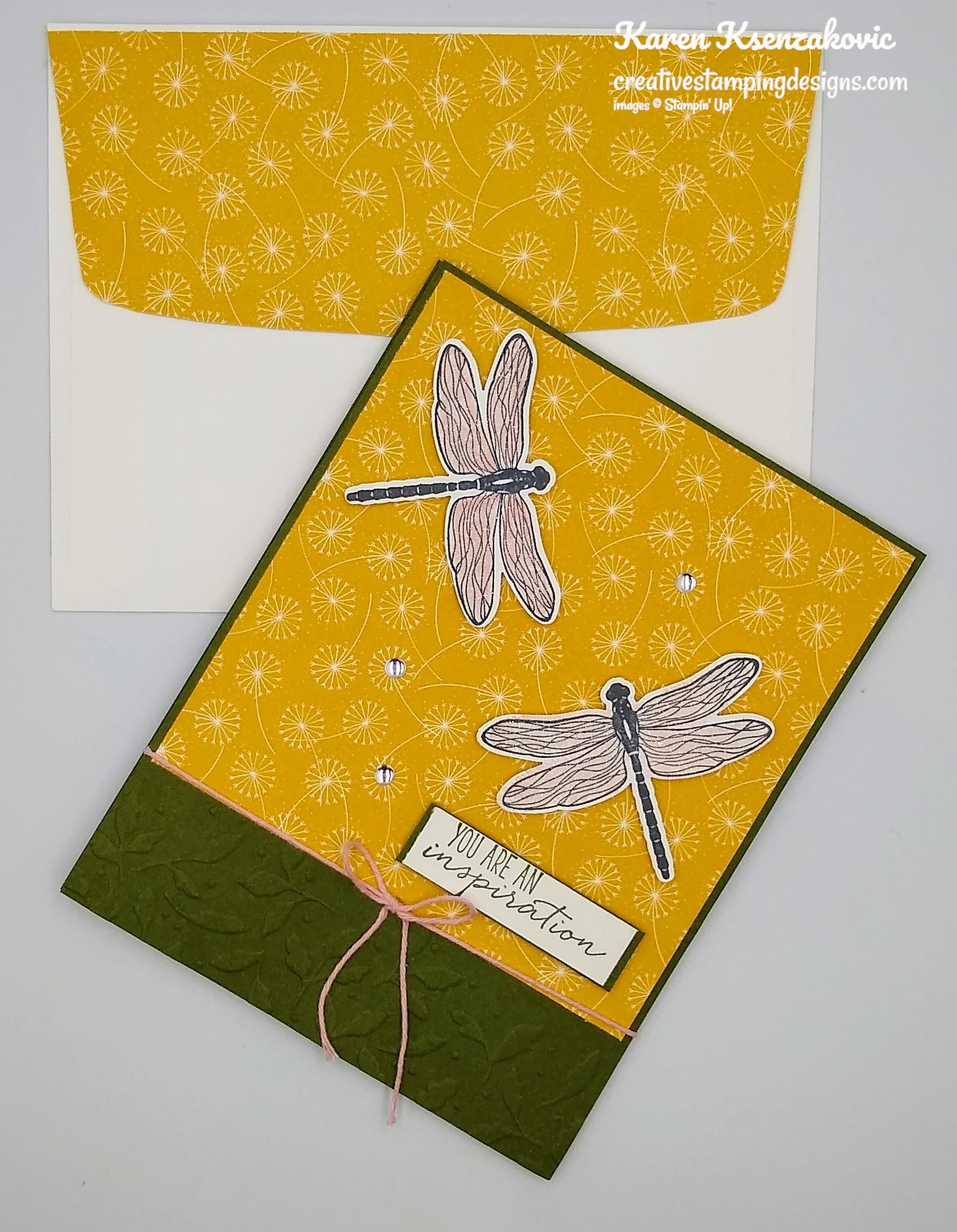 Stampin' Up! Dragonfly Garden Inspiration | Creative Stamping Designs