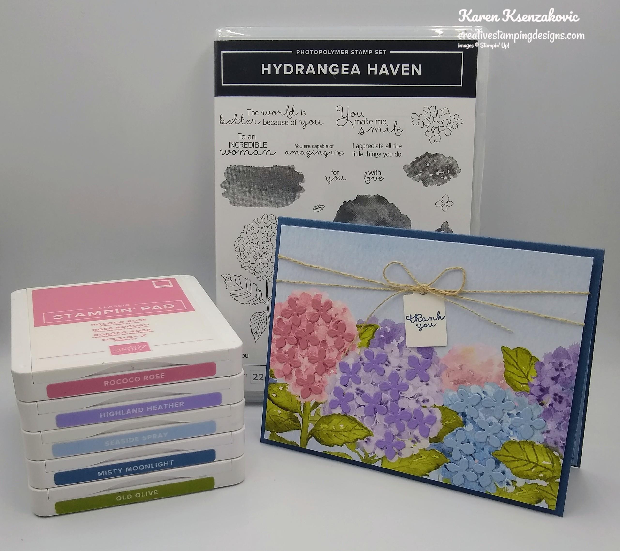 Stampin’ Up! Hydrangea Haven for The Happy Inkin’ Thursday Blog Hop ...