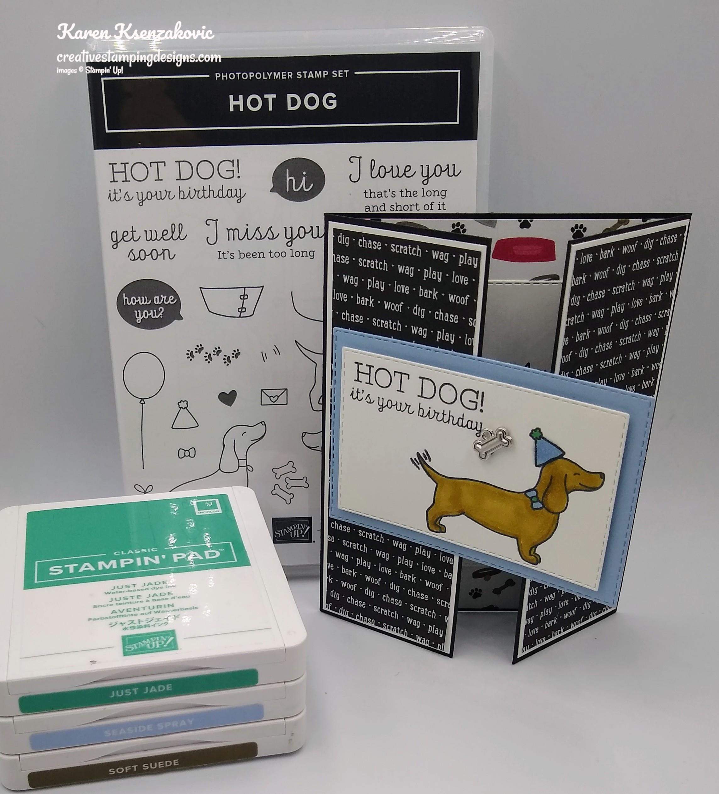 Stampin' Up! Hot Dog Birthday for Fun Fold Friday | Creative