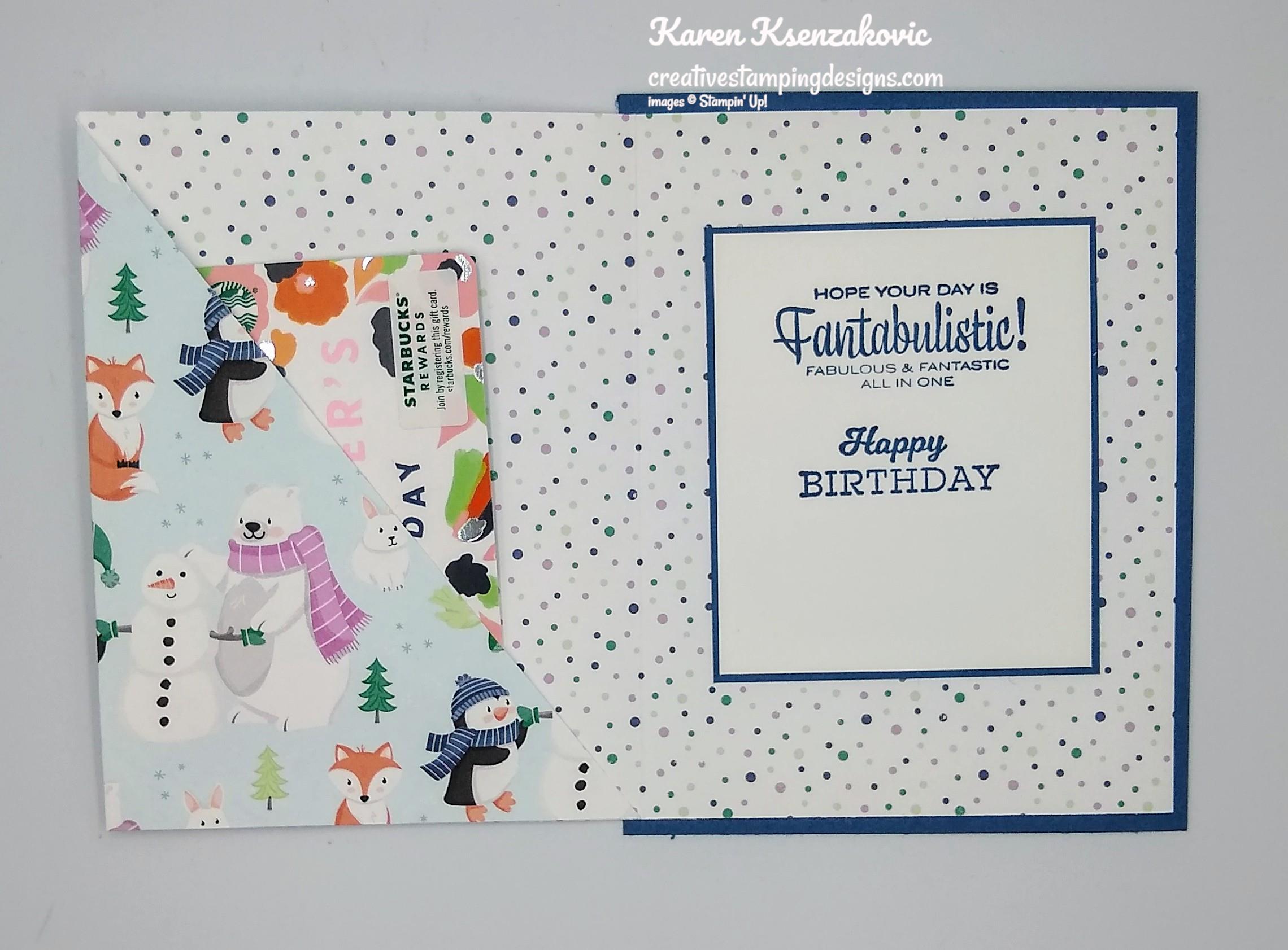 Stampin' Up! In Your Words Gift Card Holder | Creative Stamping