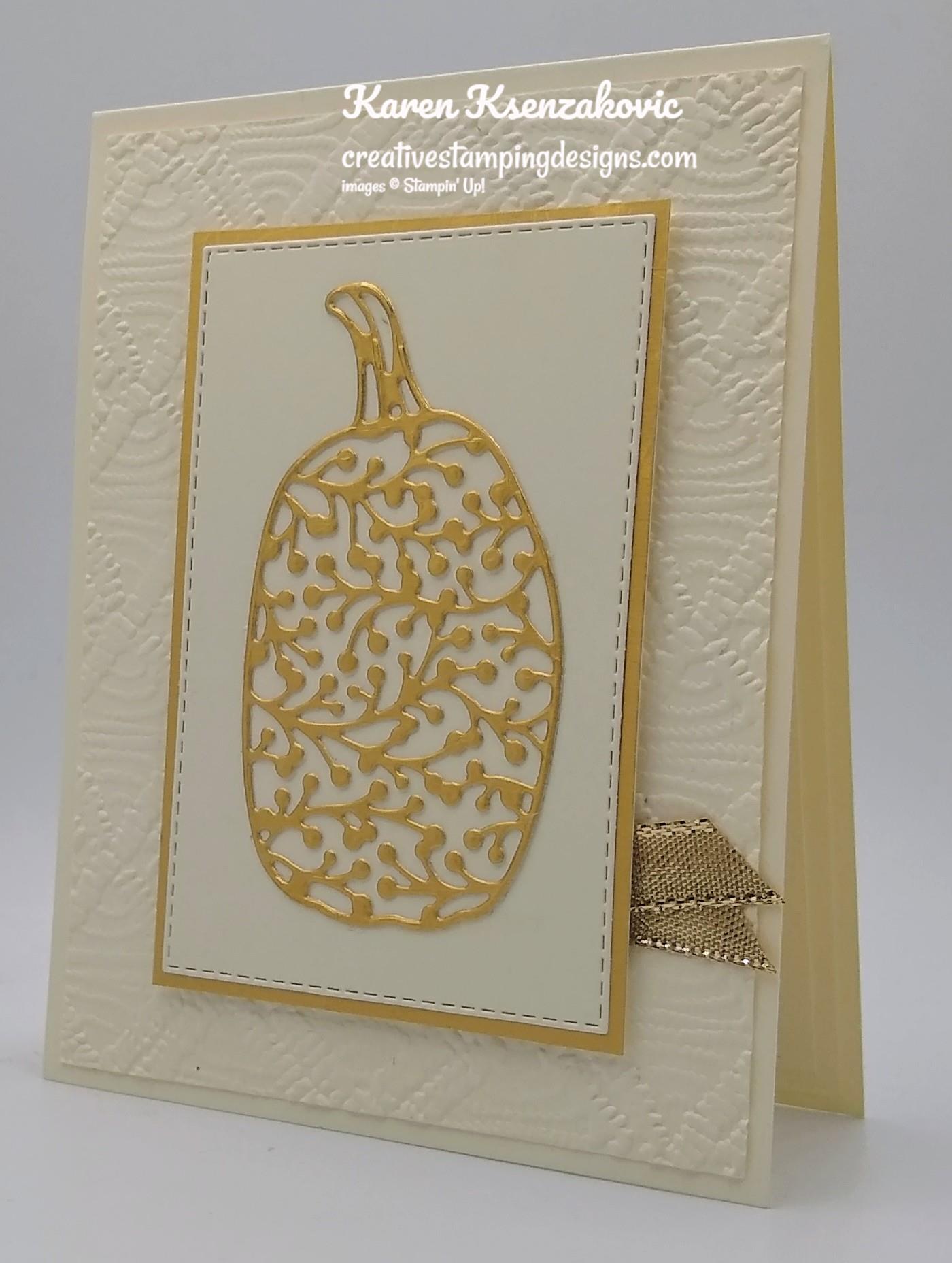 Stampin’ Up! Pretty Golden Pumpkins | Creative Stamping Designs