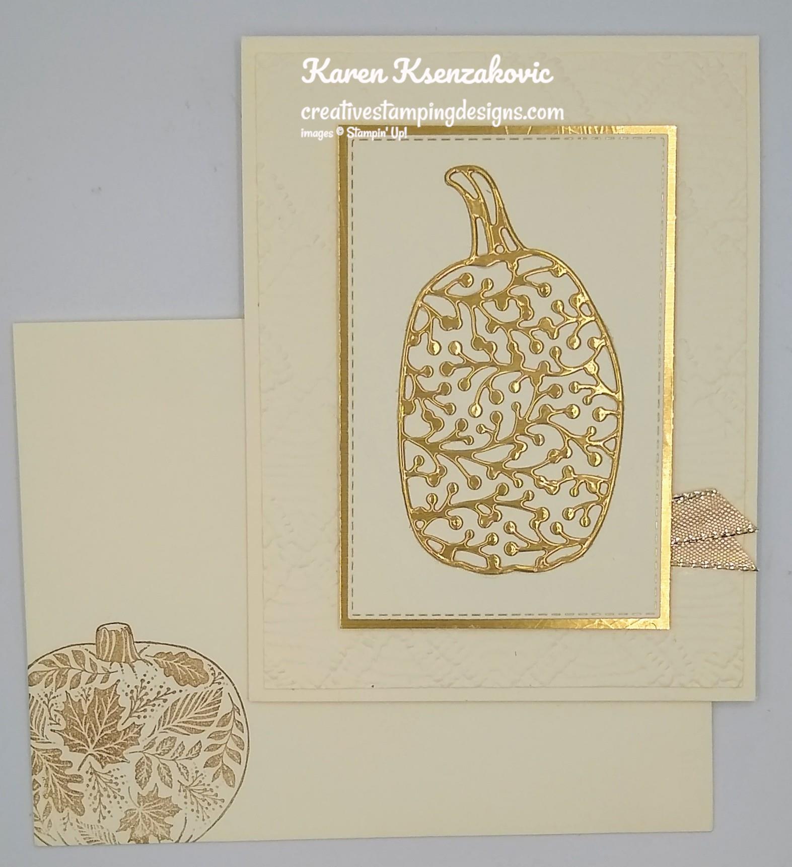 Stampin’ Up! Pretty Golden Pumpkins | Creative Stamping Designs