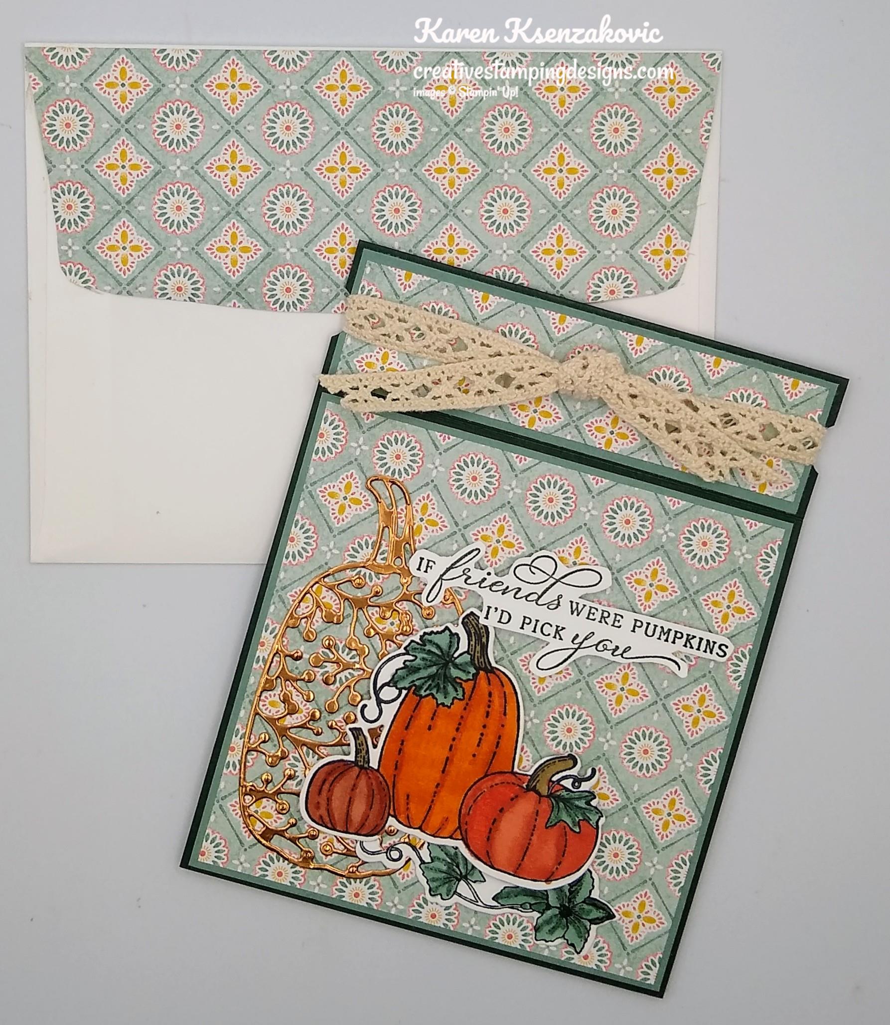 Stampin’ Up! Pretty Pumpkins for Fun Fold Friday | Creative Stamping ...