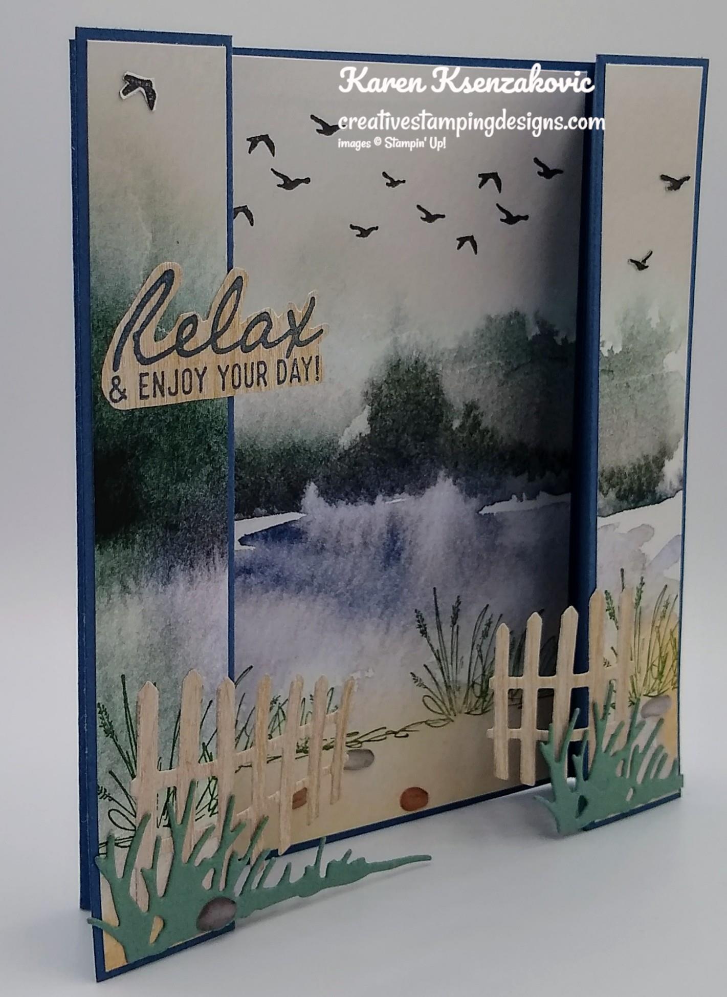 Stampin' Up On The Horizon Fun Fold | Creative Stamping Designs