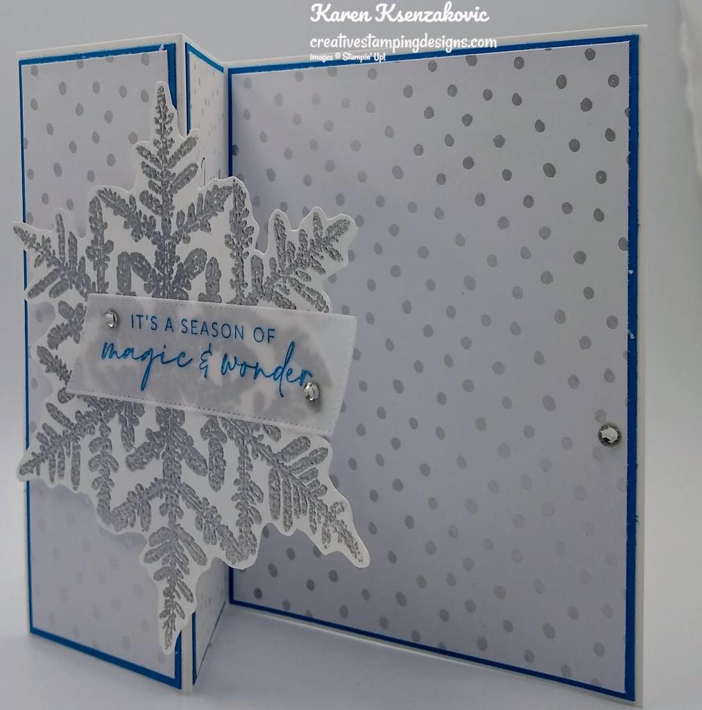 Stampin' Up! Snow Crystal Fun Fold 4 creativestampingdesigns.com