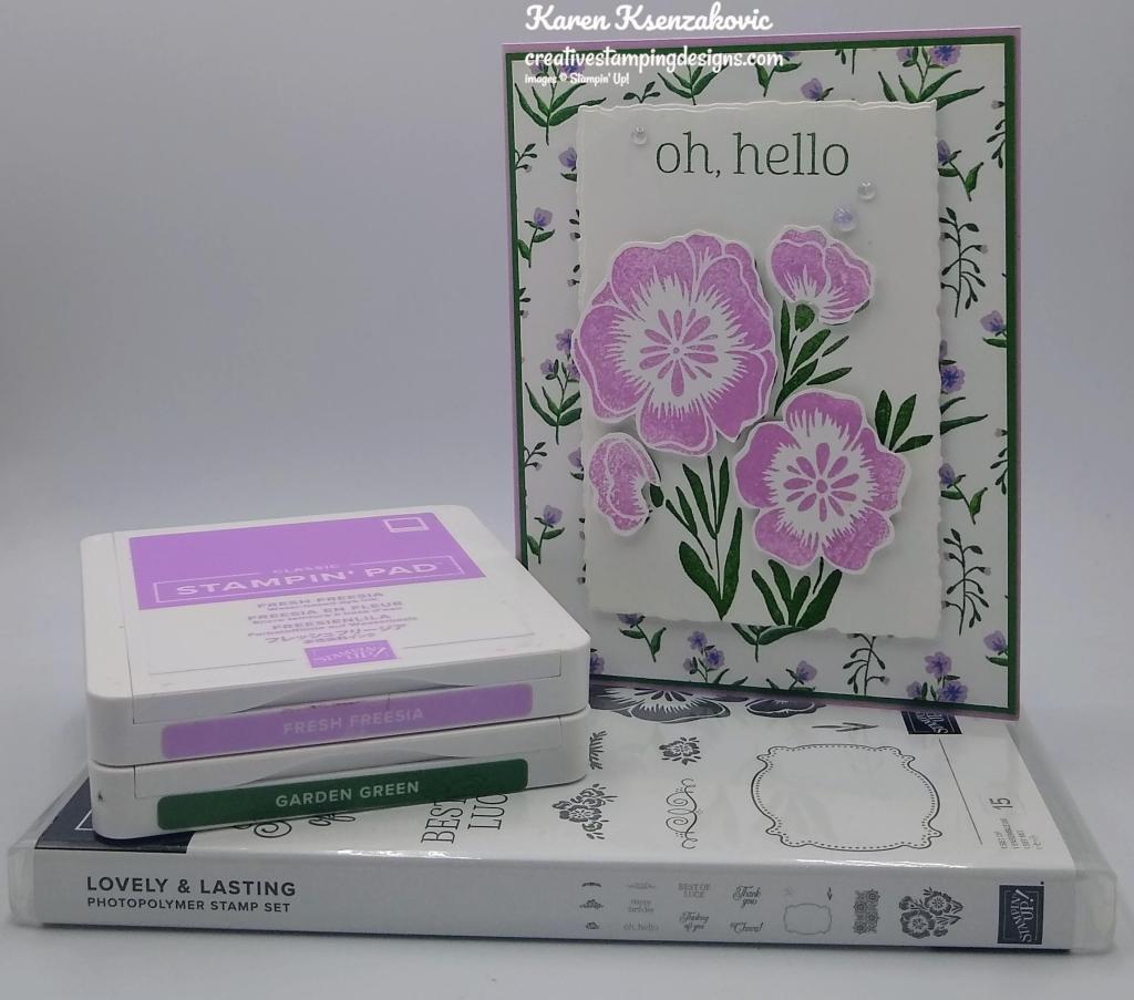 Stampin' Up! Lovely & Lasting Hello 1 creativestampingdesigns.com