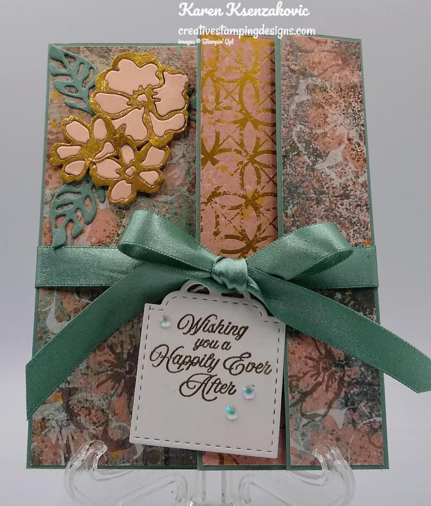 Stampin' Up! Season of Chic Wedding Fun Fold Card 4 creativestampingdesigns.com