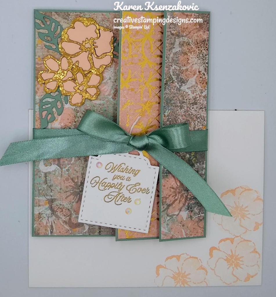 Stampin' Up! Season of Chic Wedding Fun Fold Card 6 creativestampingdesigns.com