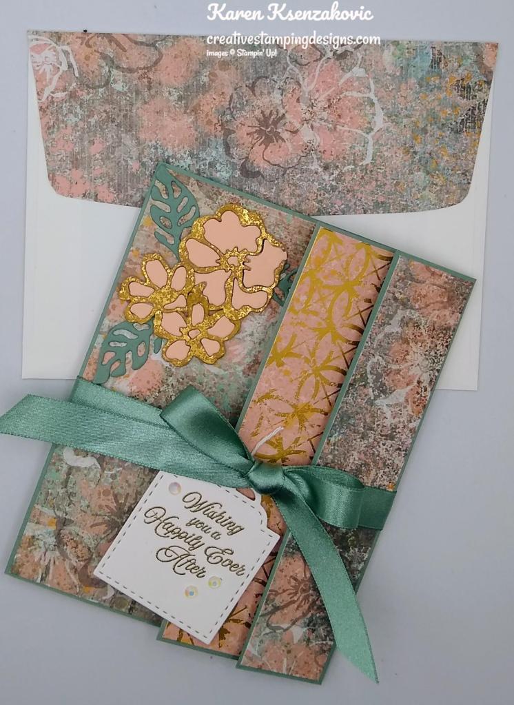 Stampin' Up! Season of Chic Wedding Fun Fold Card 7 creativestampingdesigns.com