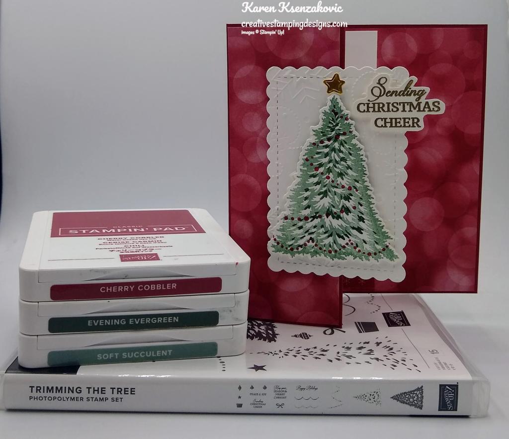 Stampin' Up! Trimming The Tree Fun Fold 1 creativestampingdesigns.com