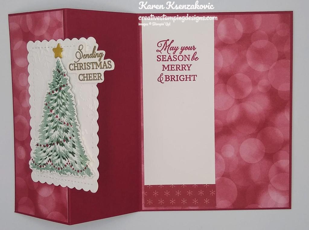 Stampin' Up! Trimming The Tree Fun Fold 5 creativestampingdesigns.com