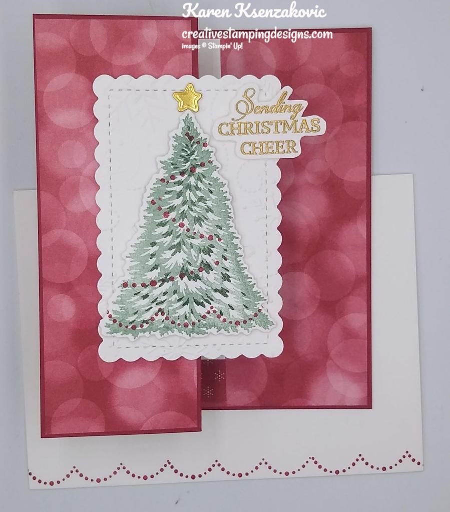 Stampin' Up! Trimming The Tree Fun Fold 6 creativestampingdesigns.com