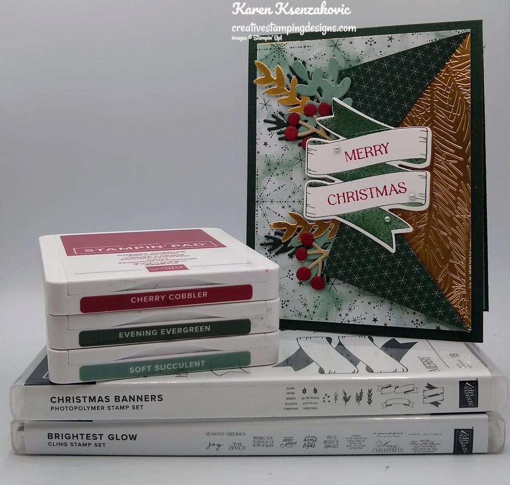 Stampin' Up! Christmas Banners Fun Fold 1 creativestampingdesigns.com