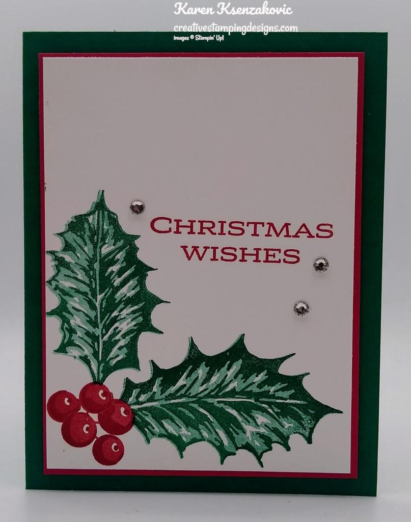 Stampin' Up! Leaves of Holly CAS 2 creativestampingdesigns.com