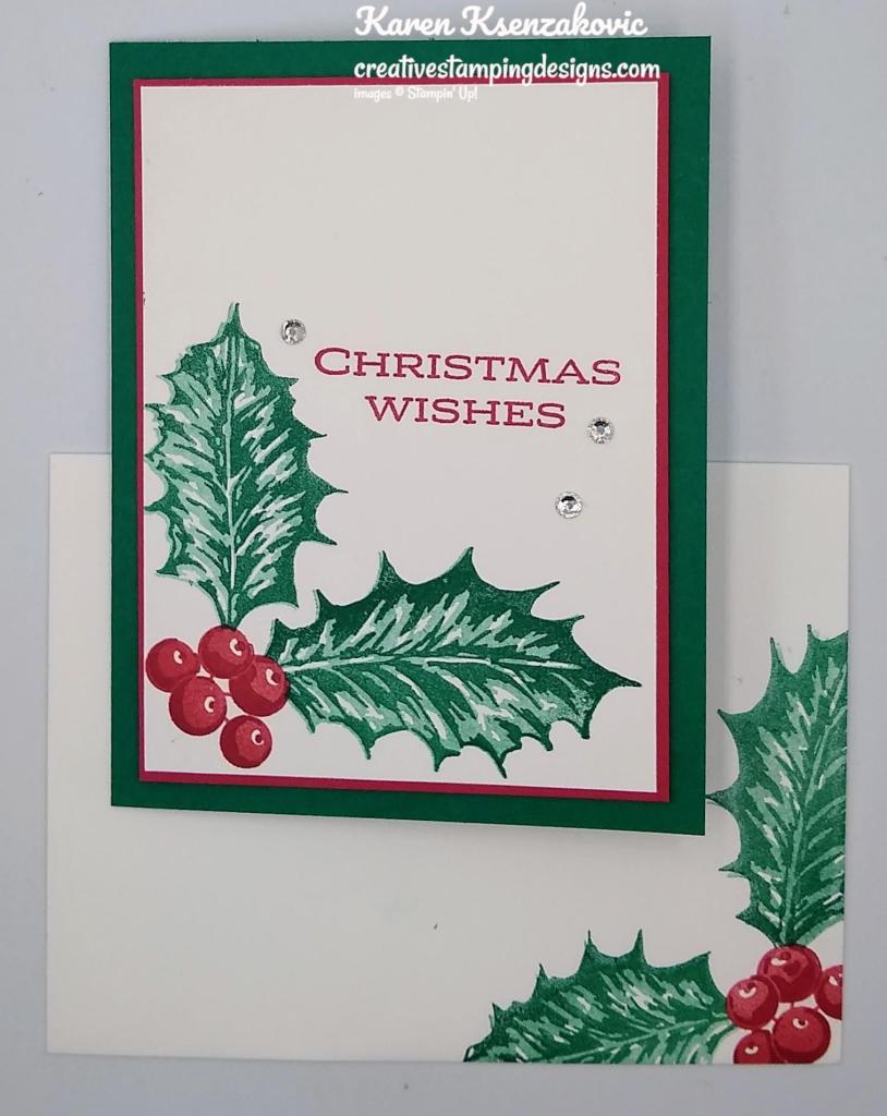 Stampin' Up! Leaves of Holly CAS 6 creativestampingdesigns.com