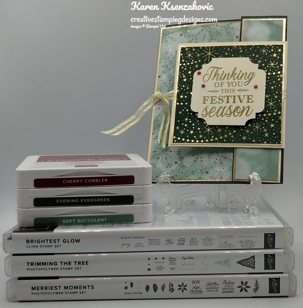 Stampin' Up! Brightest Glow Fun Fold 1 creativestampingdesigns.com