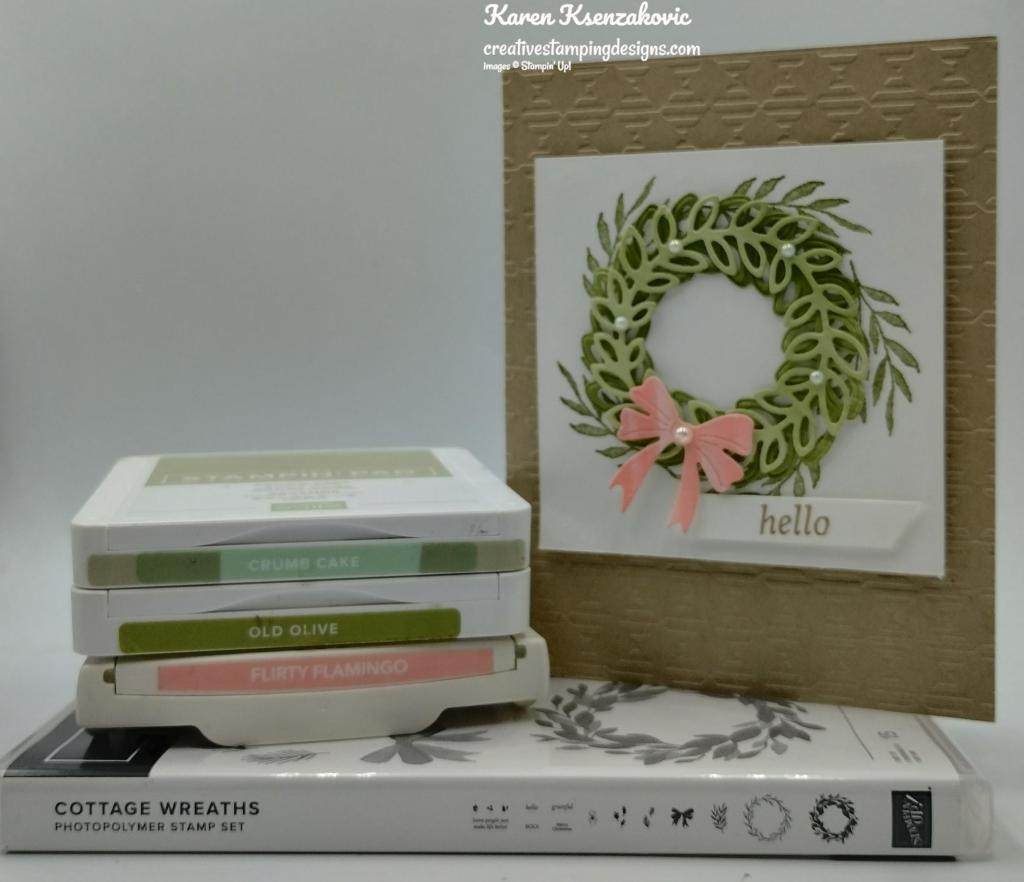 Stampin' Up! Cottage Wreaths Hello 1 creativestampingdesigns.com