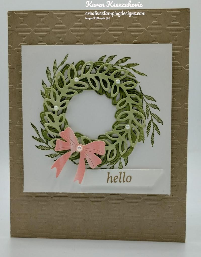 Stampin' Up! Cottage Wreaths Hello 2 creativestampingdesigns.com