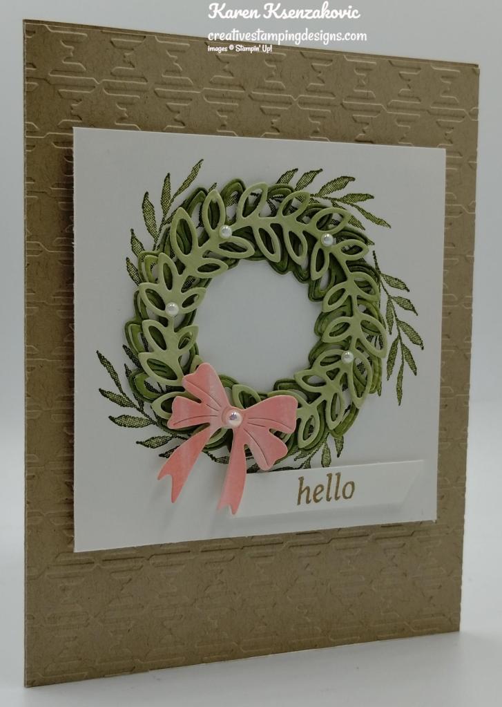Stampin' Up! Cottage Wreaths Hello 3 creativestampingdesigns.com