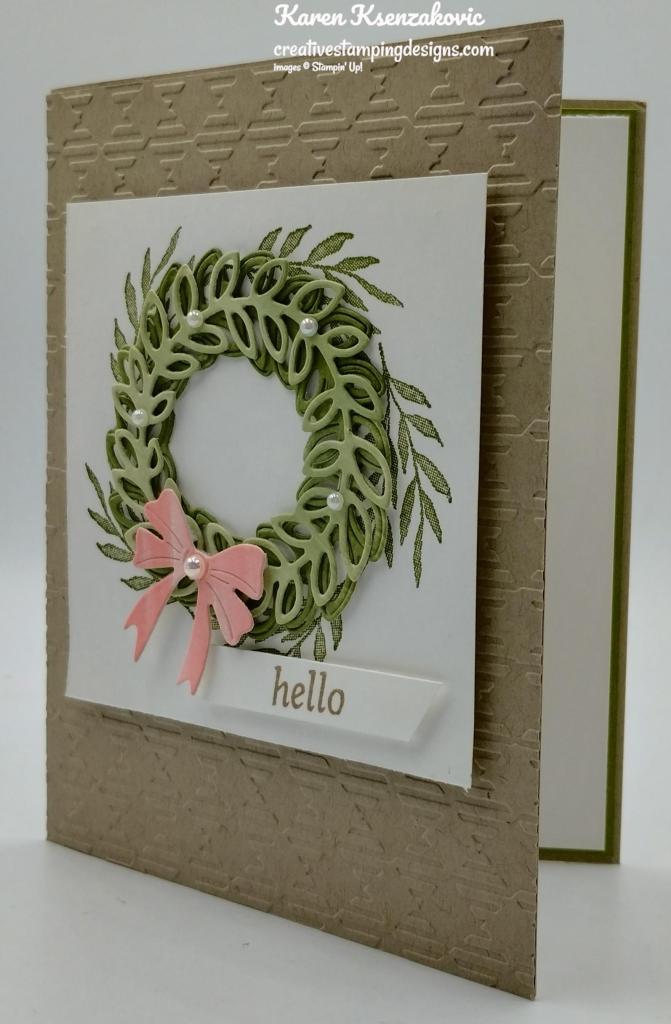 Stampin' Up! Cottage Wreaths Hello 4 creativestampingdesigns.com