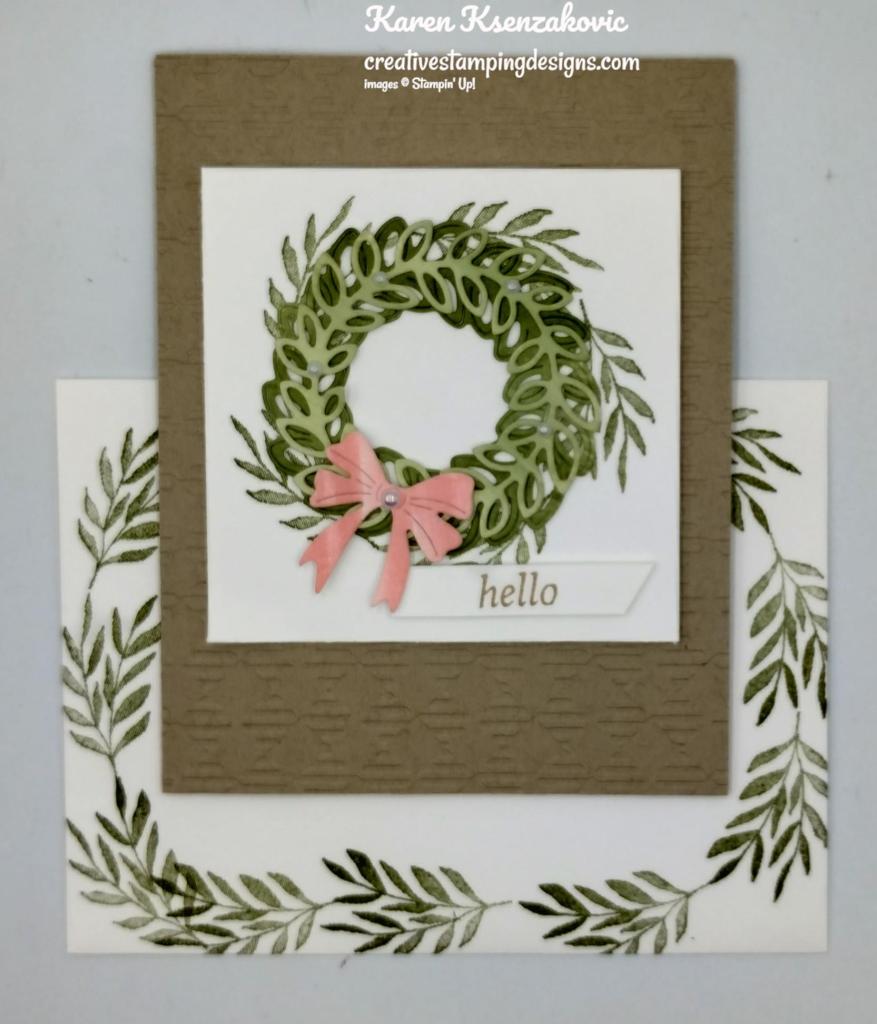 Stampin' Up! Cottage Wreaths Hello 6 creativestampingdesigns.com
