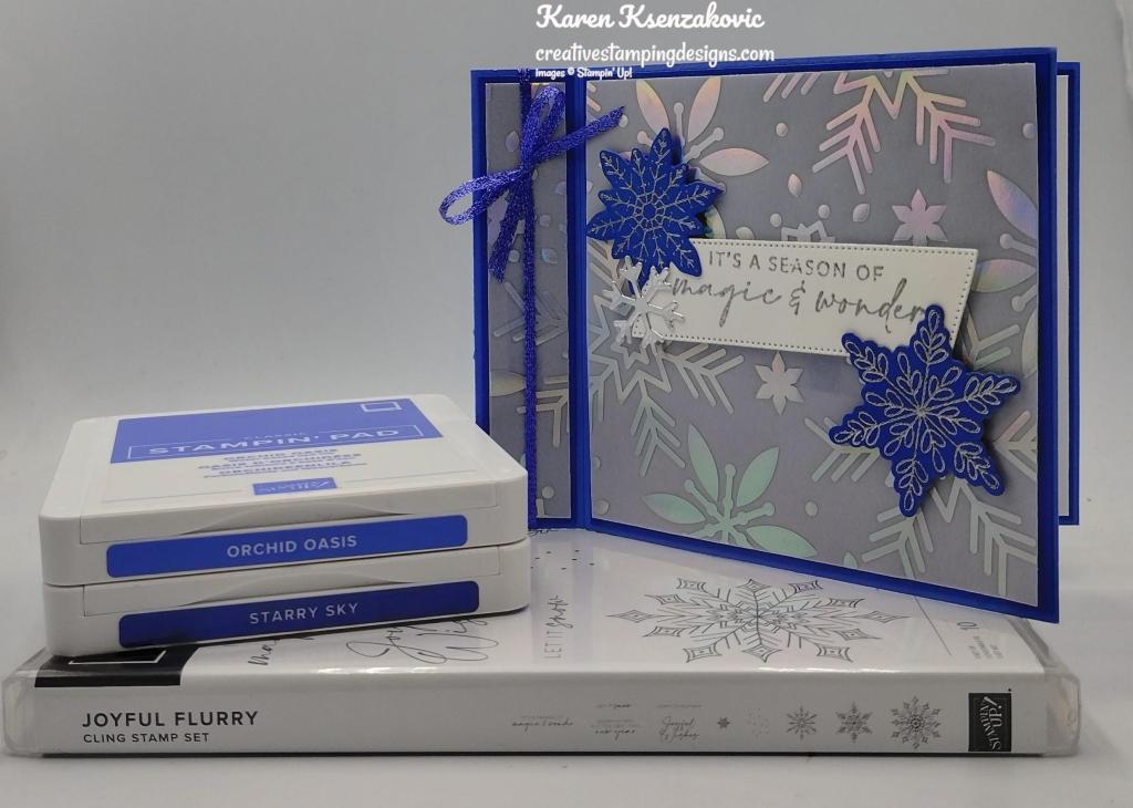 Stampin' Up! Joyful Flurry Fun Fold 1 creativestampingdesigns.com