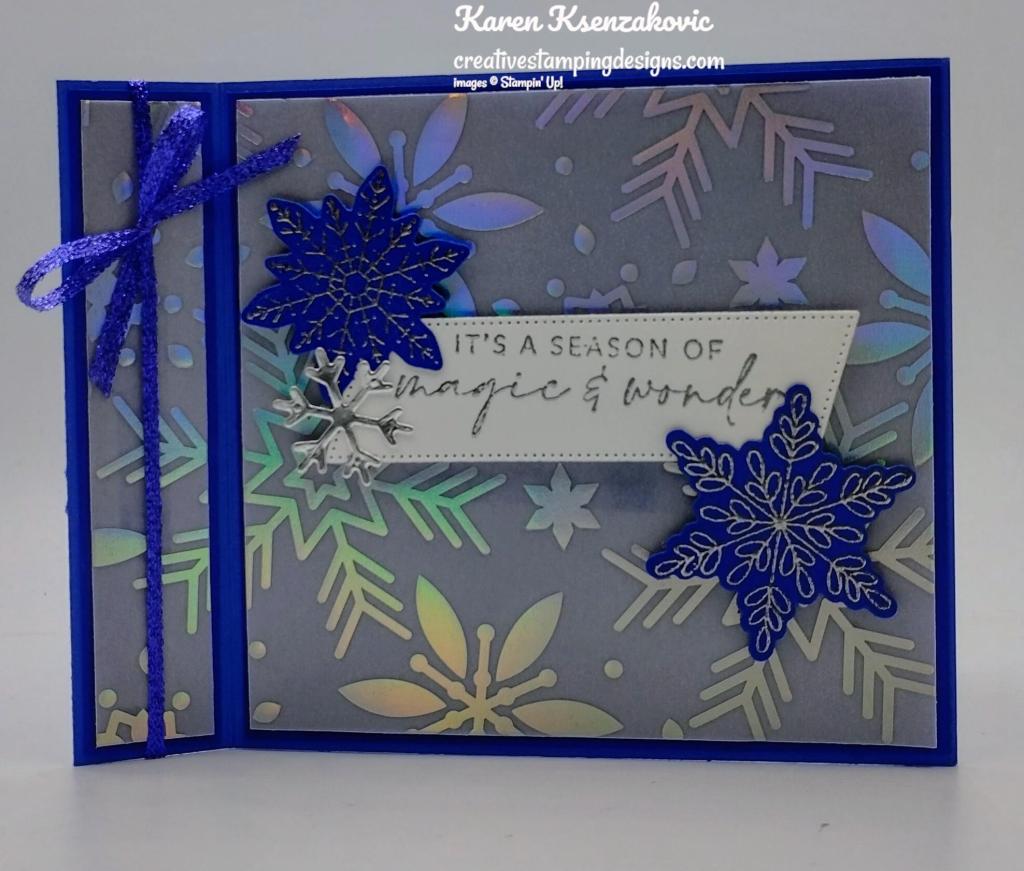 Stampin' Up! Joyful Flurry Fun Fold 2 creativestampingdesigns.com