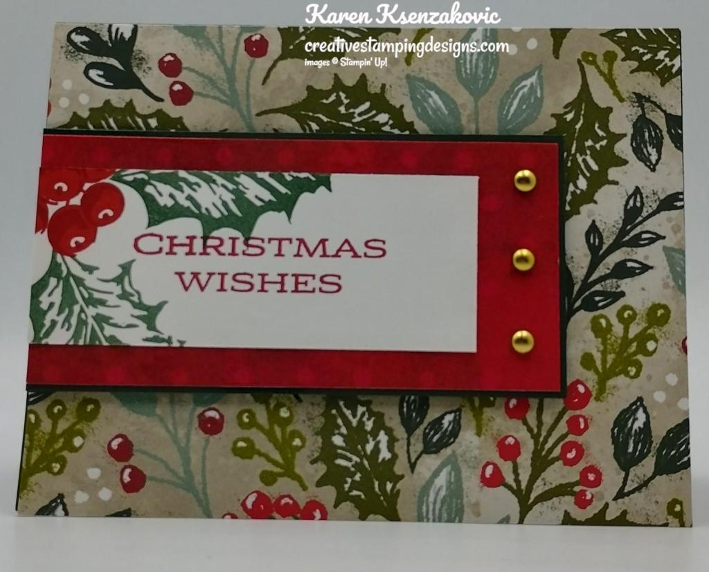 Stampin' Up! Leaves of Holly CAS 2 creativestampingdesigns.com