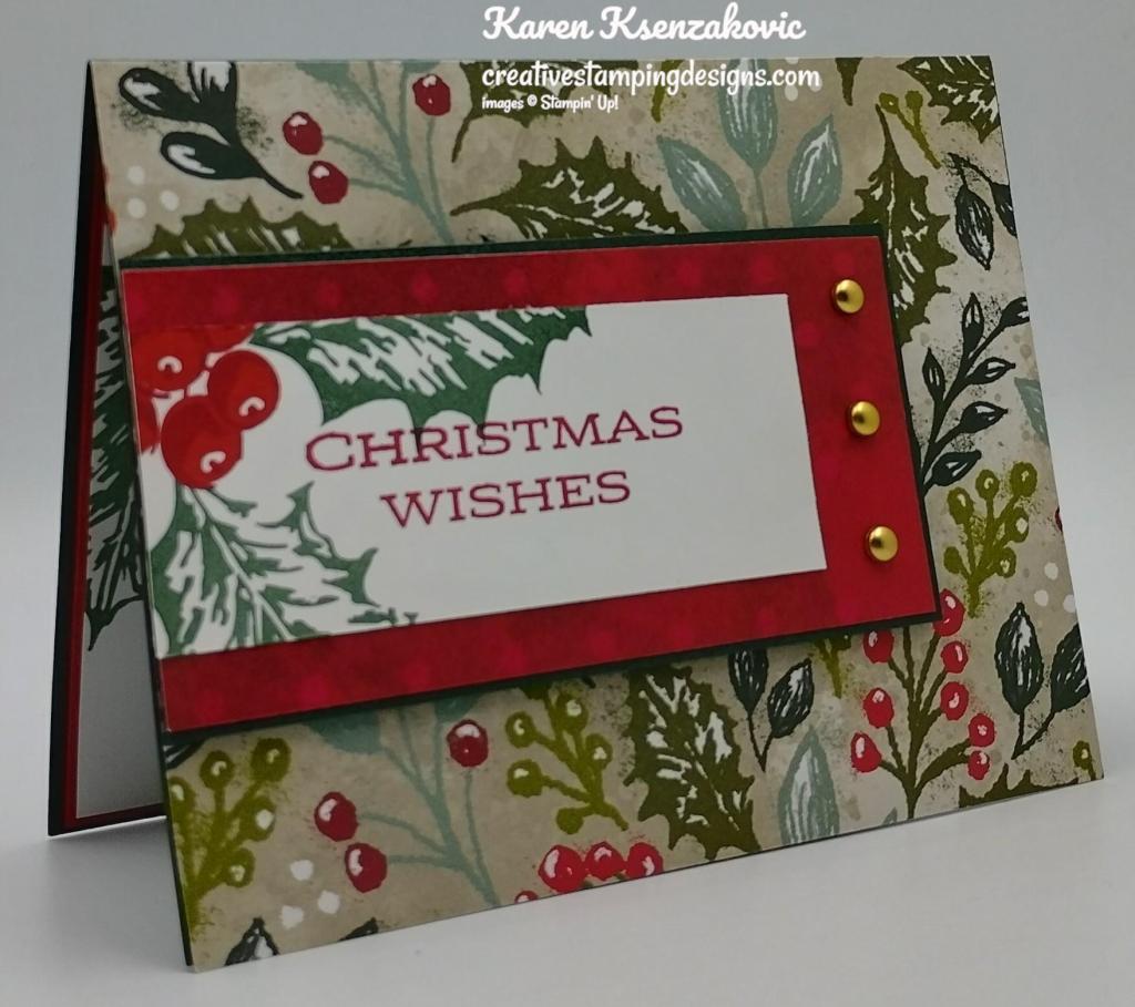 Stampin' Up! Leaves of Holly CAS 3 creativestampingdesigns.com