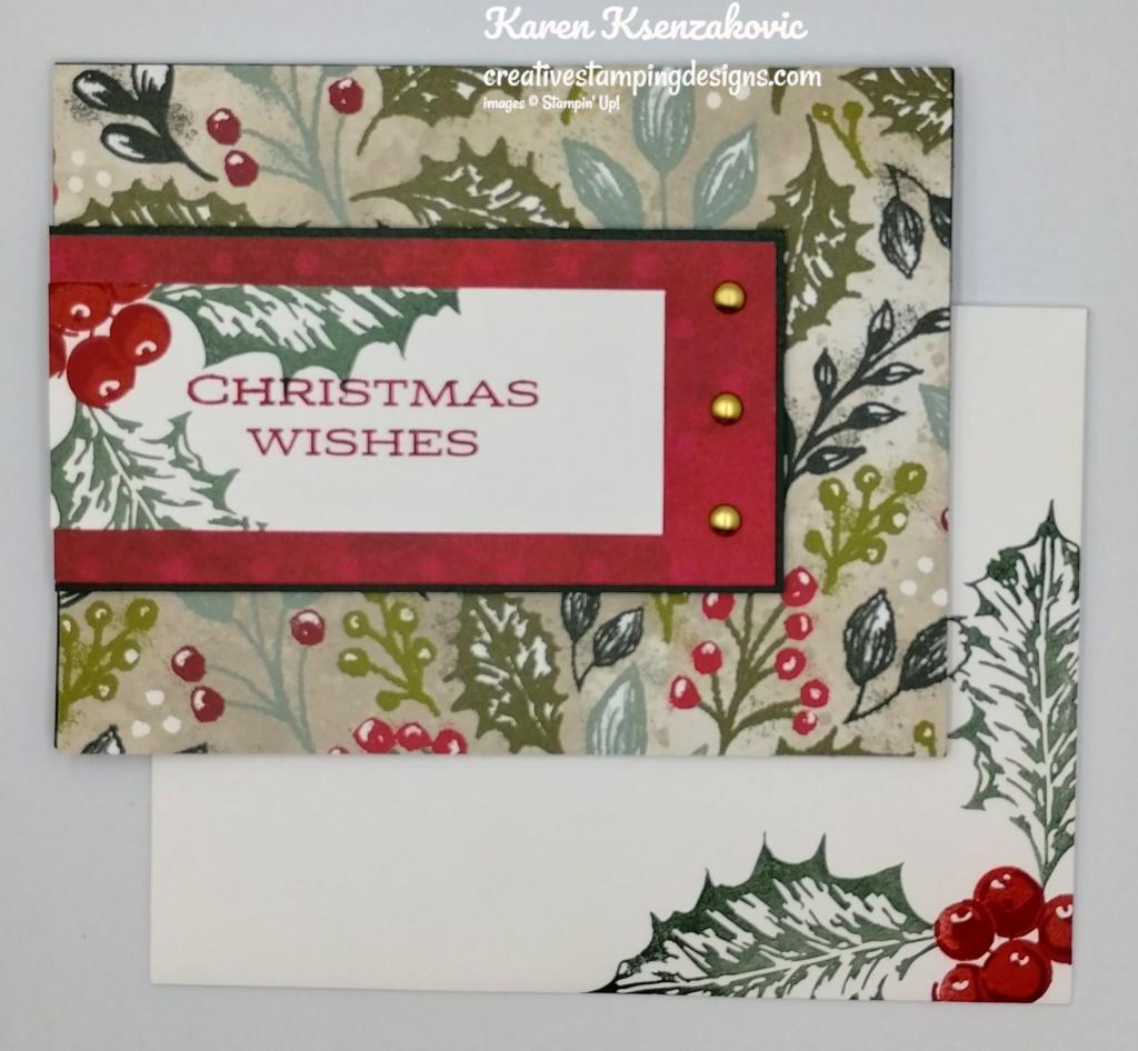 Stampin' Up! Leaves of Holly CAS 6 creativestampingdesigns.com