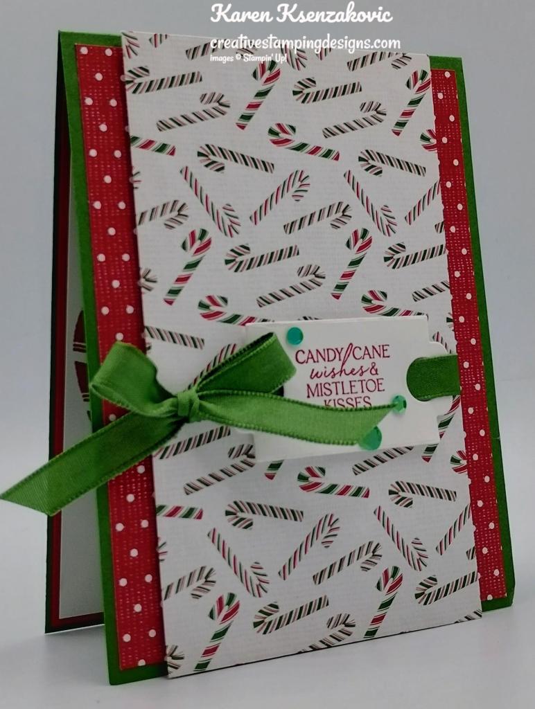 Stampin' Up! Sweet Candy Cane CAS 4 creativestampingdesigns.com
