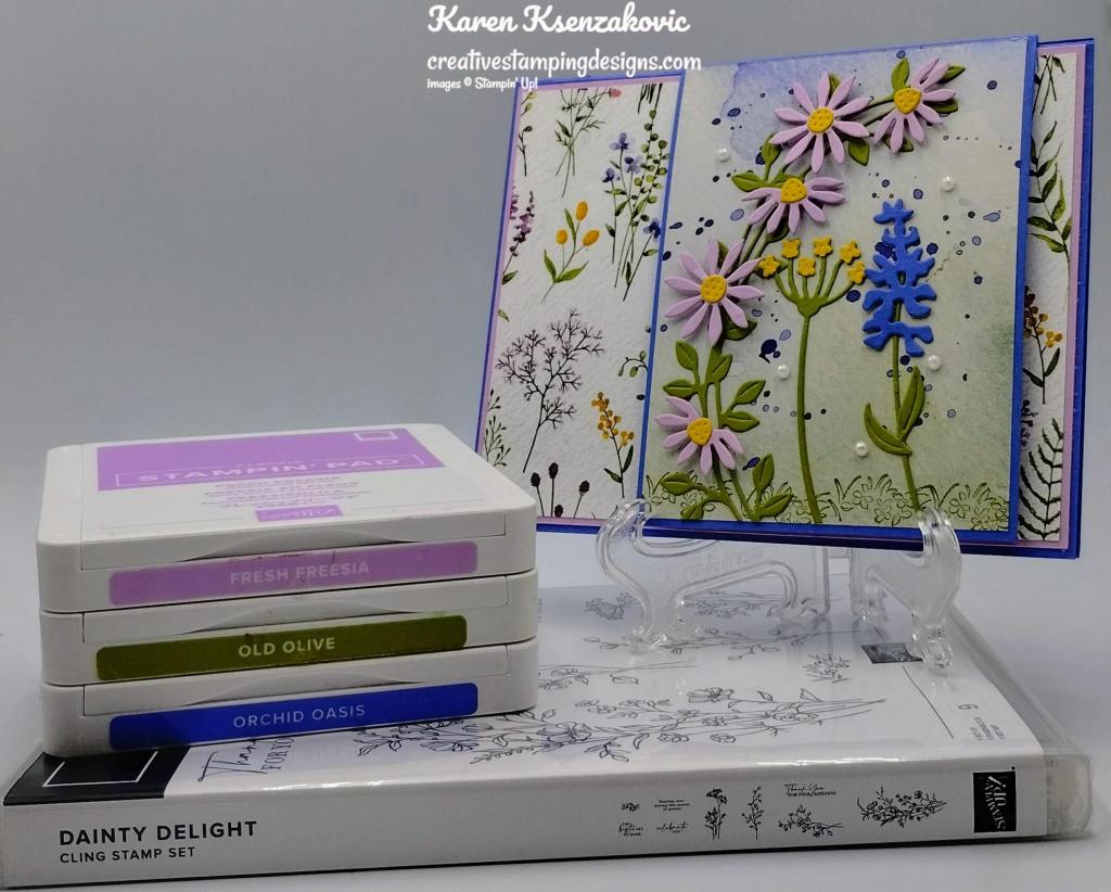 Stampin' Up! Dainty Delight Fun Fold 1 creativestampingdesigns.com