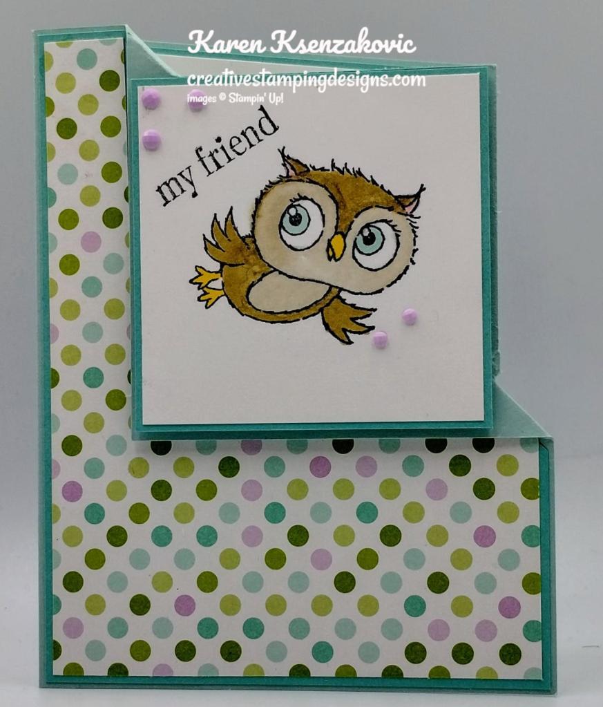 Stampin' Up! Adorable Owls Fun Fold 2 creativestampingdesigns.com