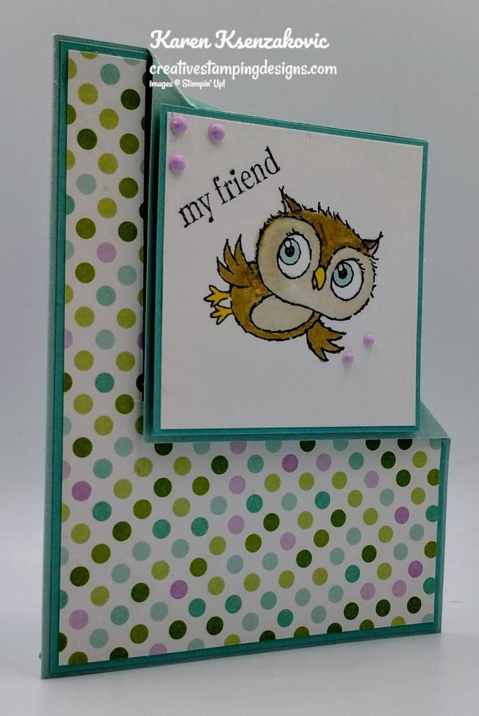 Stampin' Up! Adorable Owls Fun Fold 3 creativestampingdesigns.com