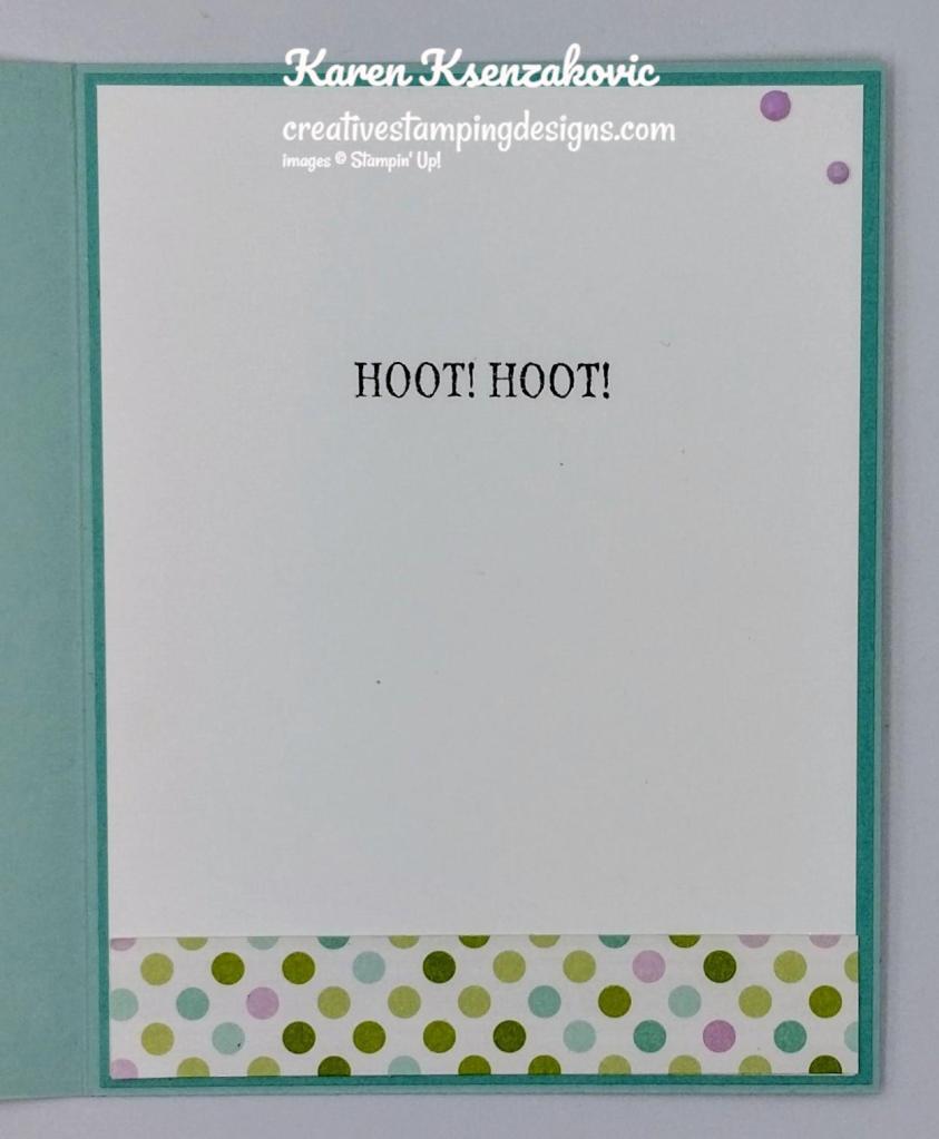 Stampin' Up! Adorable Owls Fun Fold 5 creativestampingdesigns.com