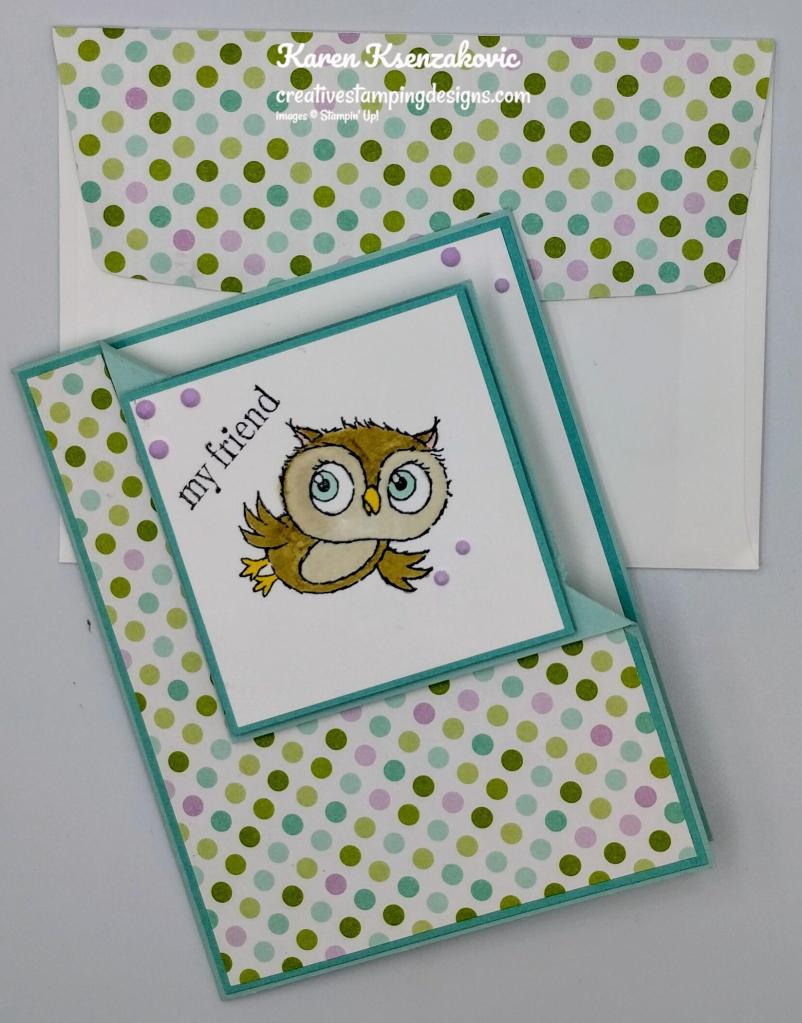 Stampin' Up! Adorable Owls Fun Fold 7 creativestampingdesigns.com