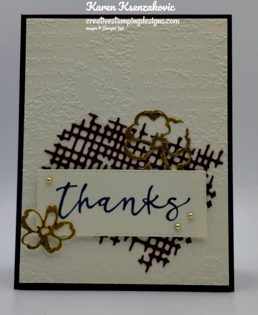 Stampin' Up! Season of Chic Merlot Thanks 2 creativestampingdesigns.com