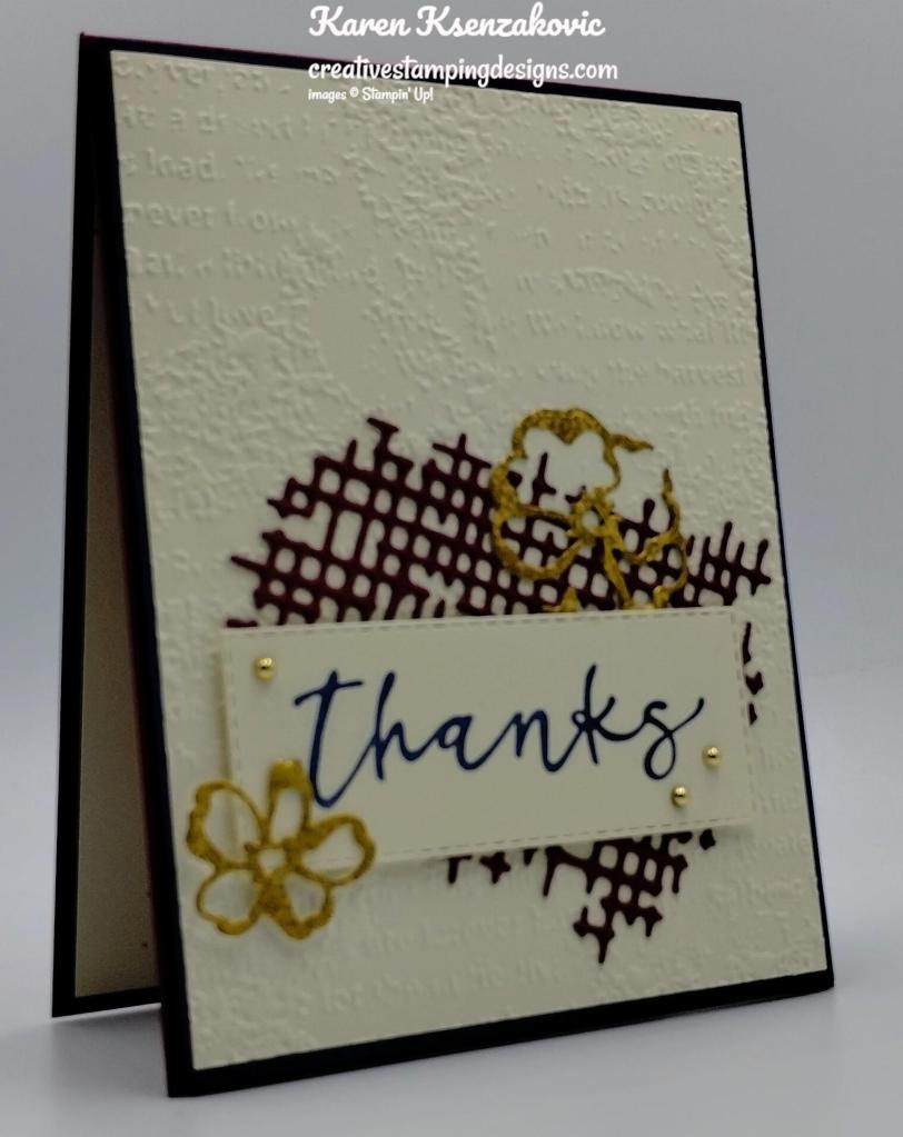 Stampin' Up! Season of Chic Merlot Thanks 4 creativestampingdesigns.com