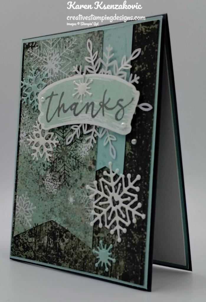 Stampin' Up! Season of Chic Snowflake Thanks 3 creativestampingdesigns.com