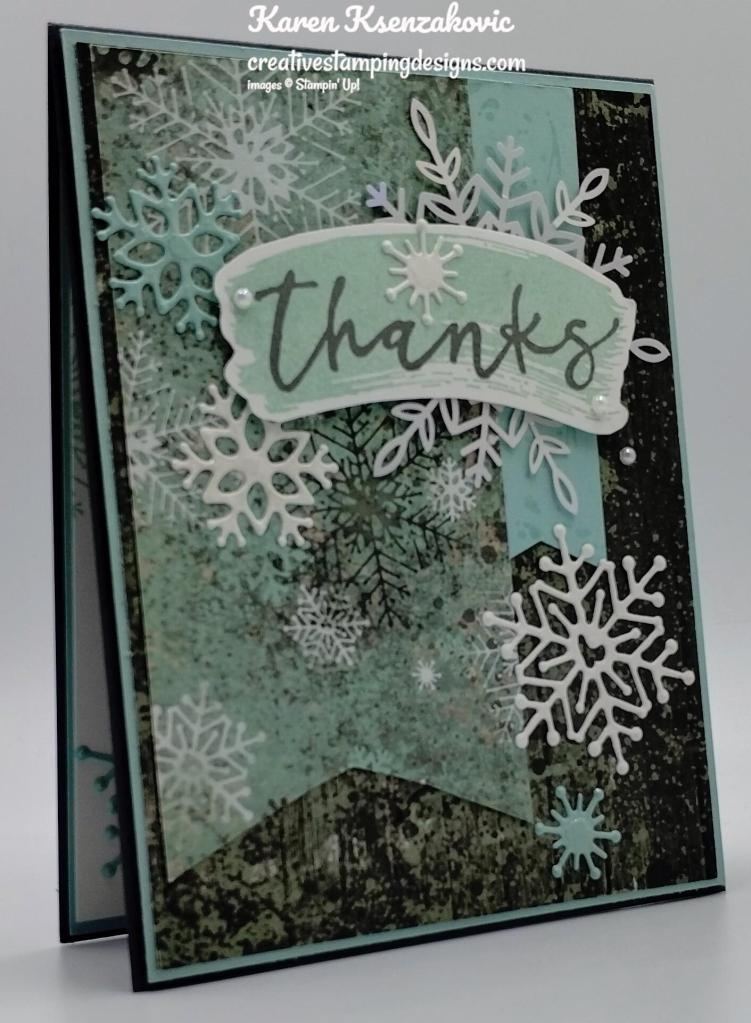 Stampin' Up! Season of Chic Snowflake Thanks 4 creativestampingdesigns.com