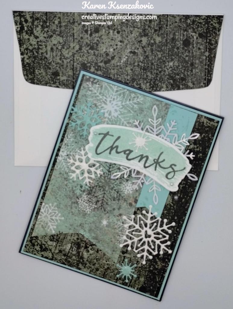 Stampin' Up! Season of Chic Snowflake Thanks 7 creativestampingdesigns.com